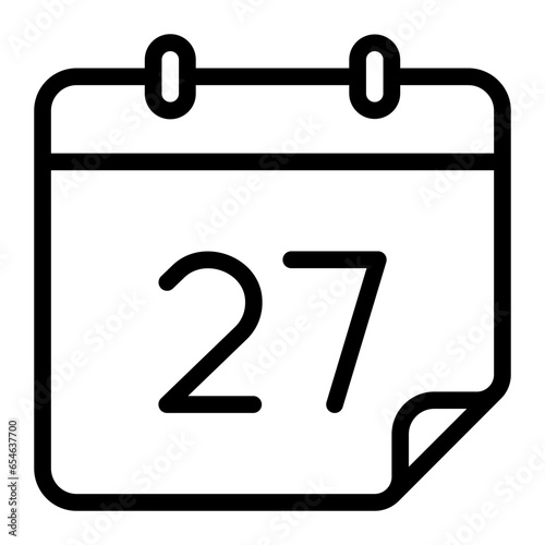 twenty seven line icon