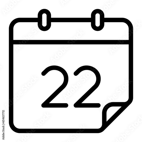 twenty two line icon