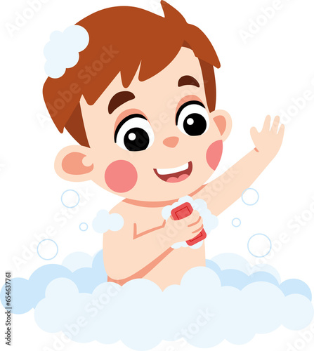 Kid Taking a Shower