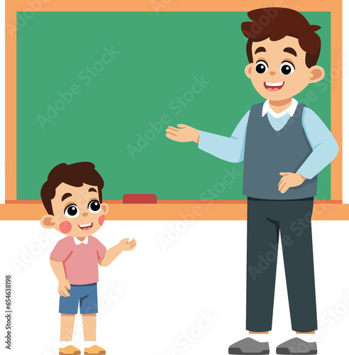 Teacher Teaching Kid