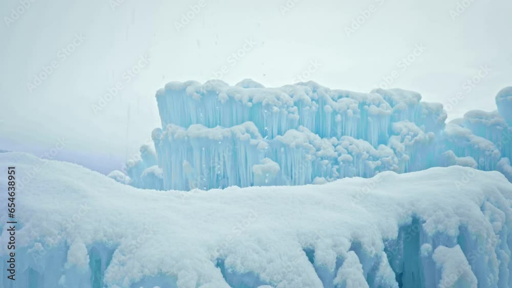 Ice fountain water shooting out in ice castles Ice fountain water shooting out in ice castles