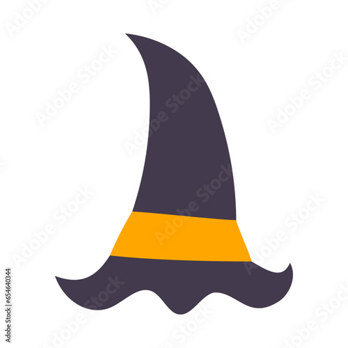 魔女の帽子。フラットなベクターイラスト。
Witch hat. Flat designed vector illustration.