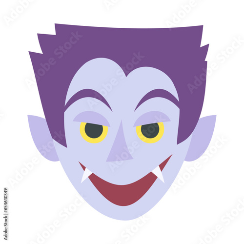 Âê∏Ë°ÄÈ¨º„ÅÆÈ°î„ÄÇ„Éï„É©„ÉÉ„Éà„Å™„Éô„ÇØ„Çø„Éº„Ç§„É©„Çπ„Éà„ÄÇ
Face of a Vampire. Flat designed vector illustration.