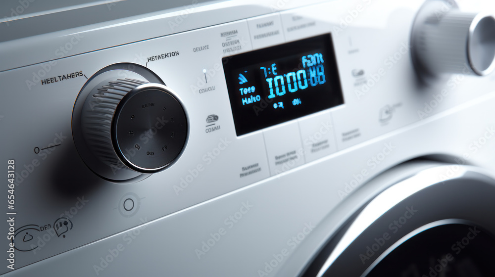Modern washing machine with laundry, closeup Modern washing machine with laundry, closeup