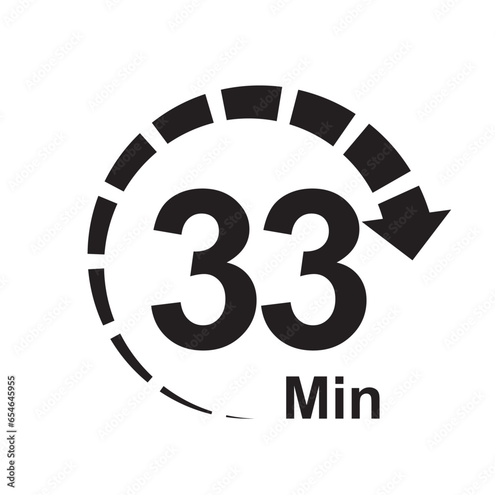 33 minute timer clock icon vector illustration eps 33 minute timer clock icon vector illustration eps