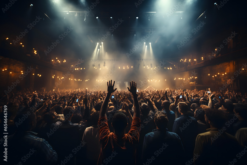 crowd of people dancing at concert crowd of people dancing at concert
