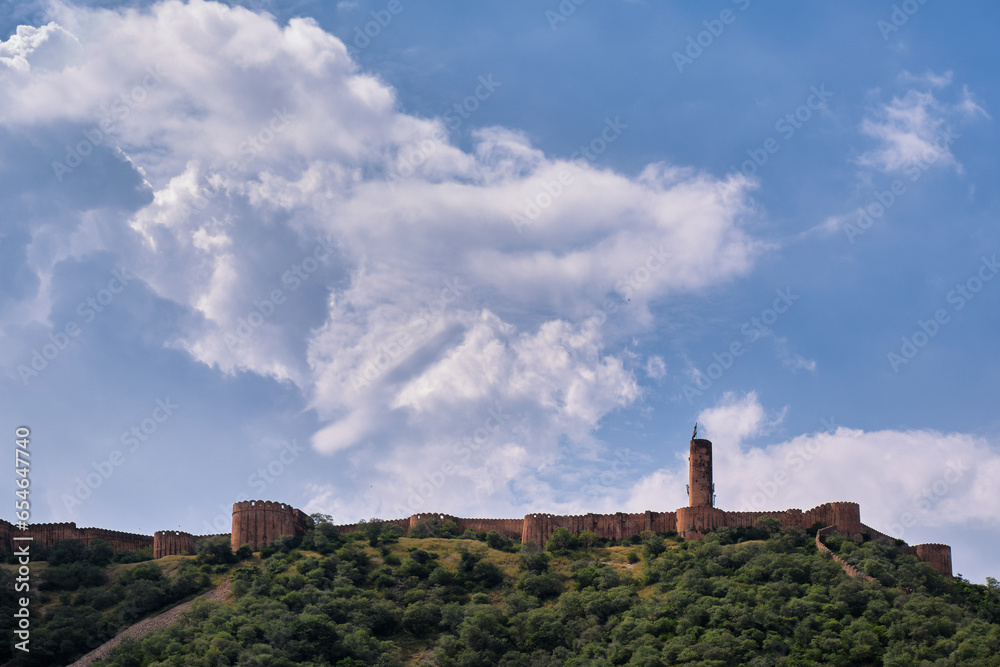 Jaigarh Fort, overlooking the Amer Fort in Jaipur, India