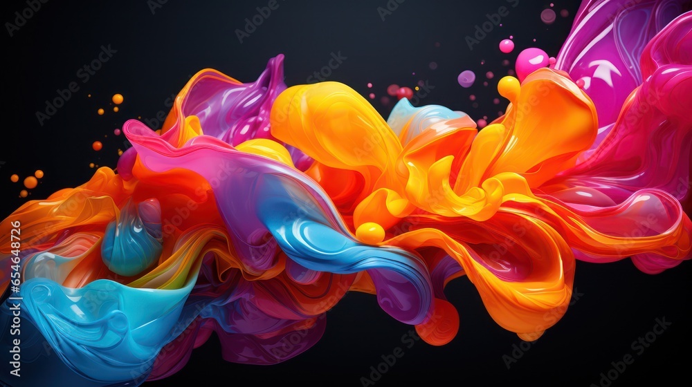Fototapeta premium Colorful abstract liquid background
