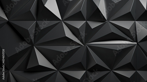 Black triangular polygon background