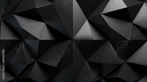 Black triangular polygon background © Farnaces