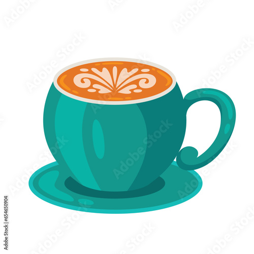 Chocolate coffee icon illustration. Vector design