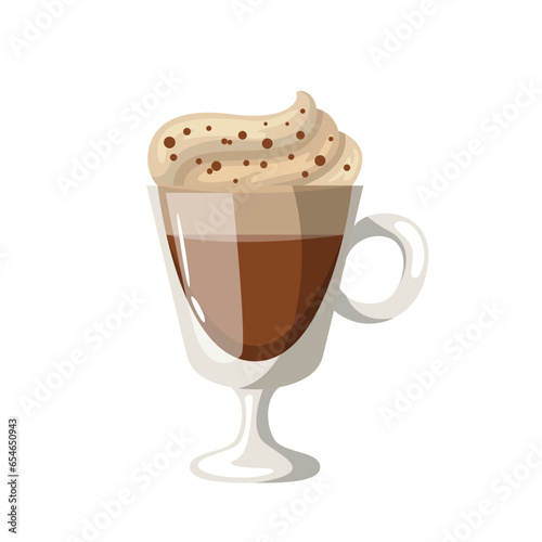 Cream coffee icon illustration. Vector design