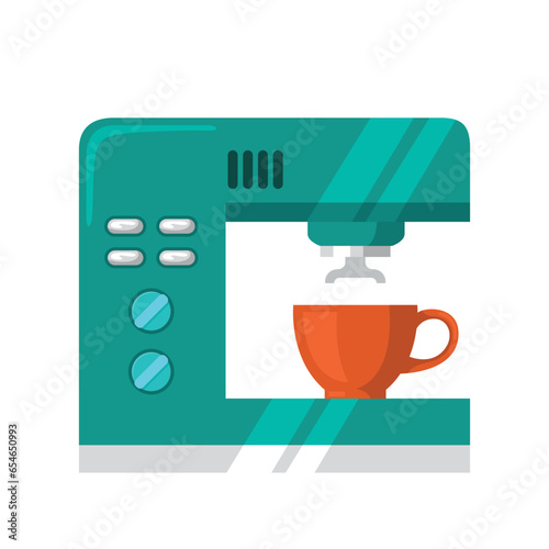 Coffee maker icon illustration. Vector design