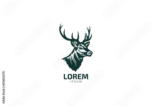 Deer head creative design logo vector icon