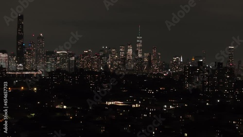 Wallpaper Mural Aerial shot of New York City at night Torontodigital.ca