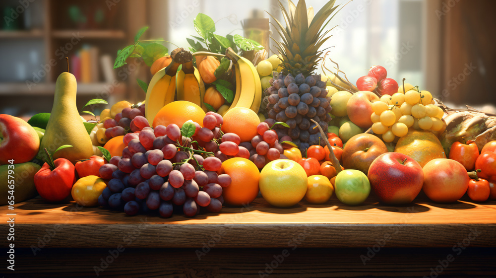 A bunch of fruit