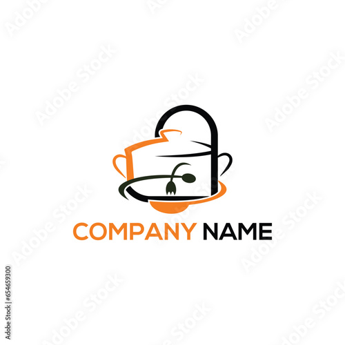Food logo design vector template.