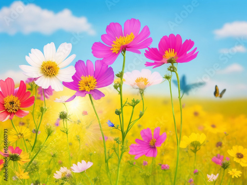 flowers in the field, ai generative © Muhammad Ahmad