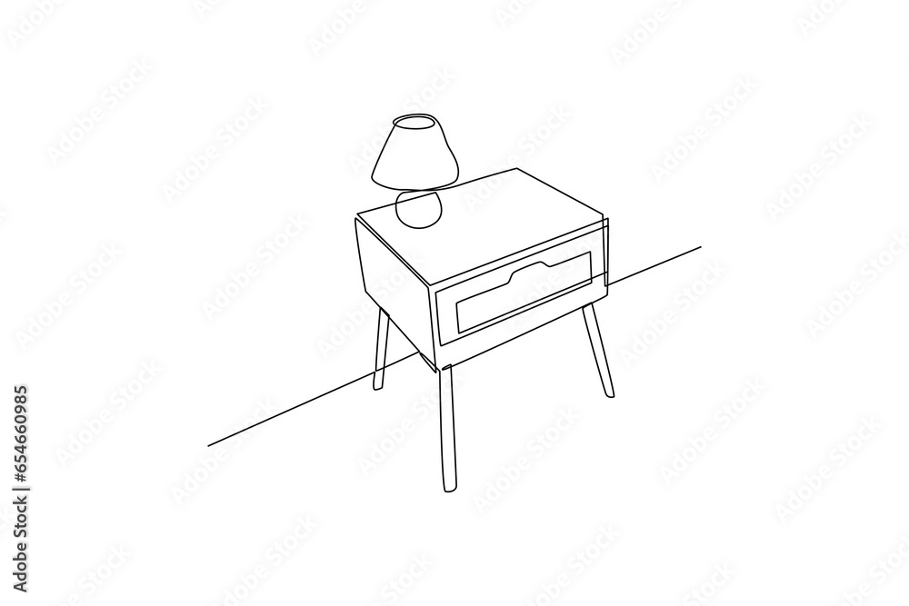 Table for living room. All about home property concept, property. Home architecture property isolated minimalism concept. Dynamic one line draw graphic design vector illustration on white background Table for living room. All about home property concept, property. Home architecture property isolated minimalism concept. Dynamic one line draw graphic design vector illustration on white background