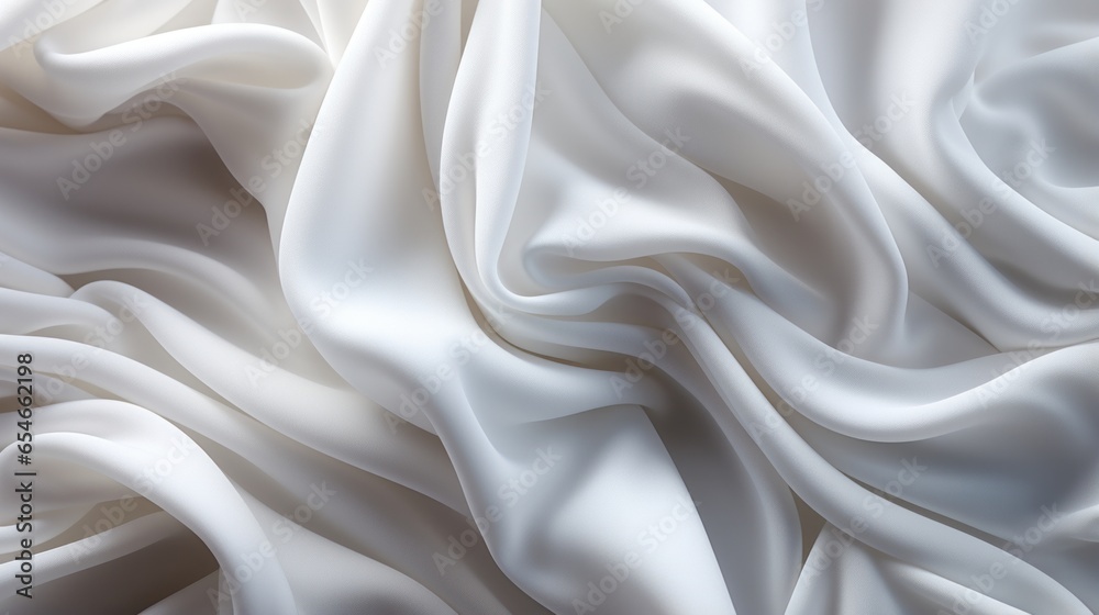 Fototapeta premium A soft, silky fabric of pure white beauty evokes a feeling of elegance and sophistication