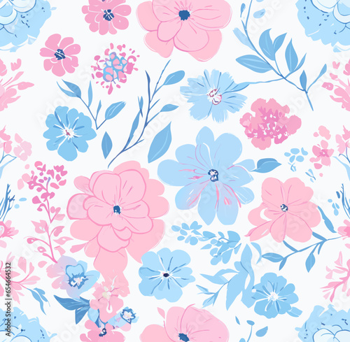 seamless floral pattern © donwi