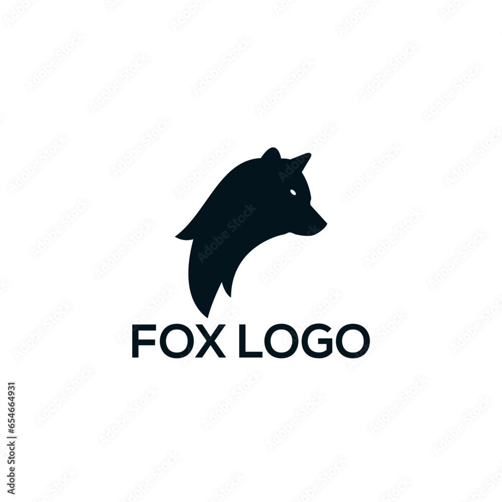 Creative fox Animal Modern Simple Design Concept logo