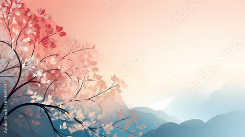 Stylish modern background with floral elements, light halftones. © ArturSniezhyn