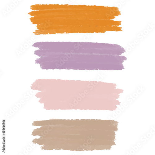 Vector collection of hand drawn scribbles. Color palette for your design