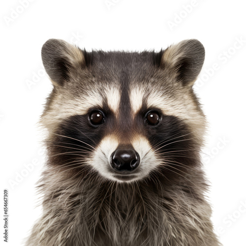 Raccoon face shot on transparent background © Tabassum