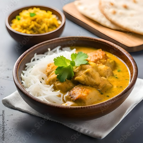 chicken curry with rice  generated by AI