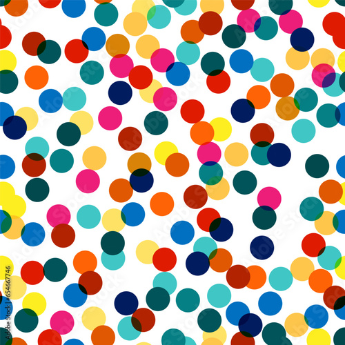 Seamless vector geometric stock pattern of colored squares. Modern random colors.