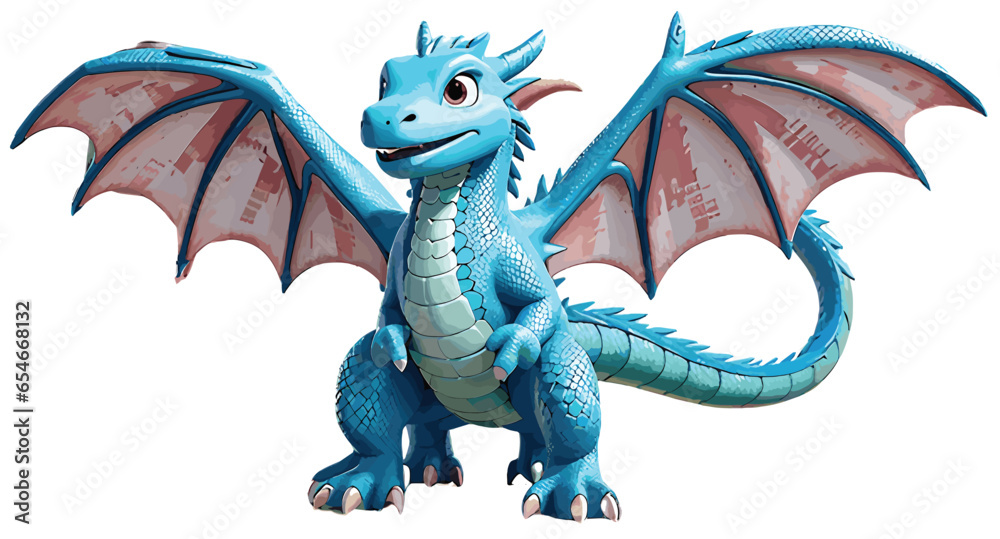 Obraz premium 3D Animation Style Dragon