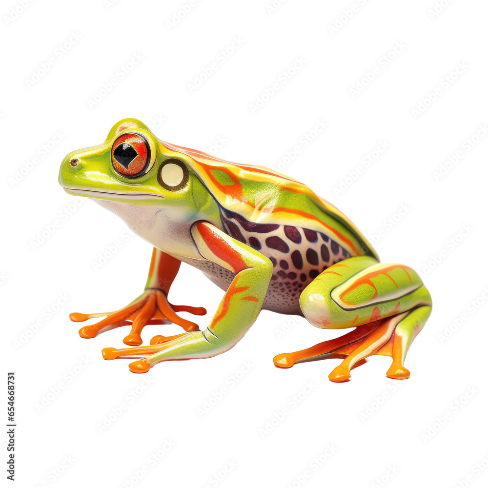 Obraz premium Tree frog on transparent background