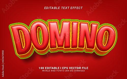 domino game text effect