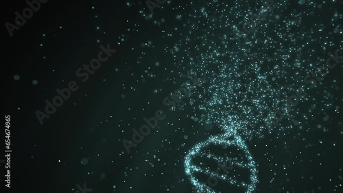 DNA Particles in a 3D animation