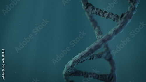 DNA spinning around in a 3D animation