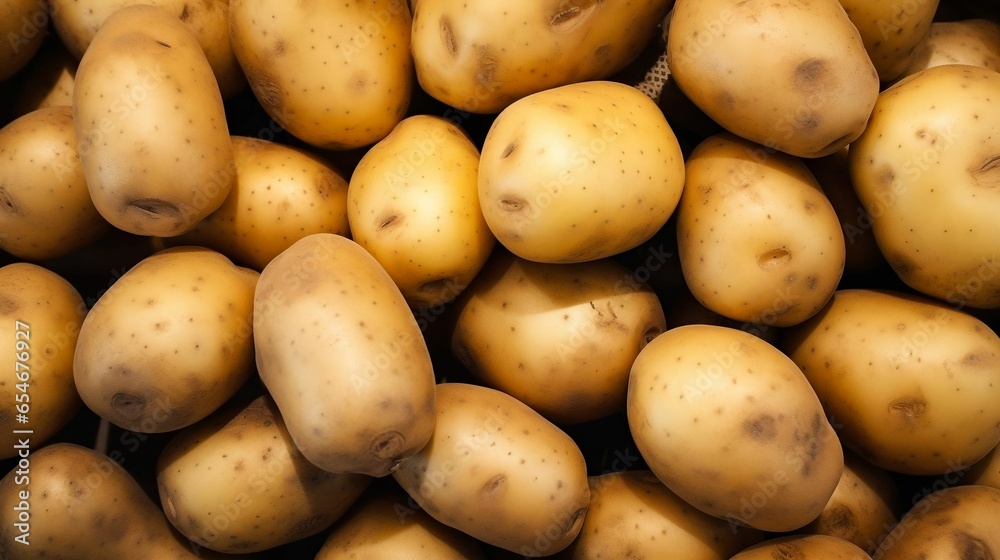 Close-up of a fresh raw potatoes background
Close-up of a fresh raw potatoes background