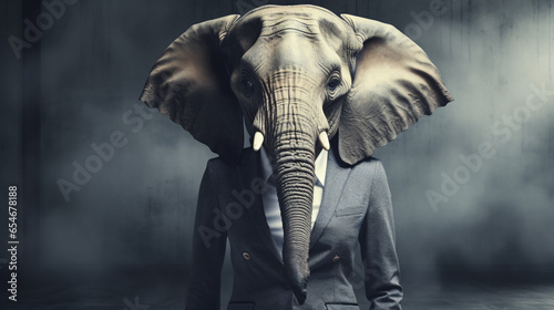Concept image of a businesswoman with elephant head © Ashley