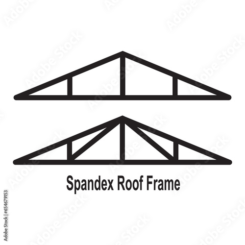 Spandex metal roof frame icon