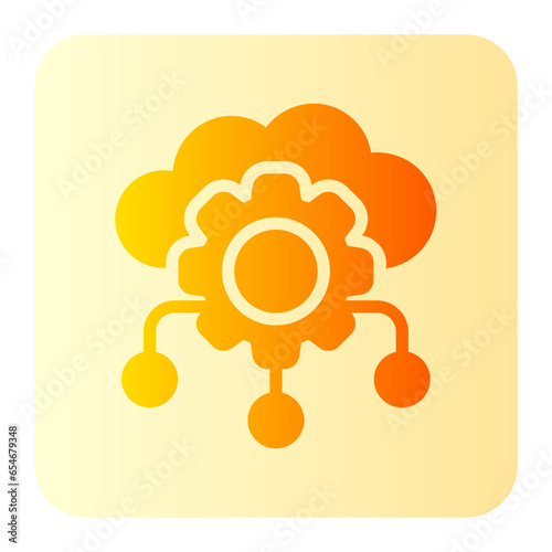 cloud technology gradient icon