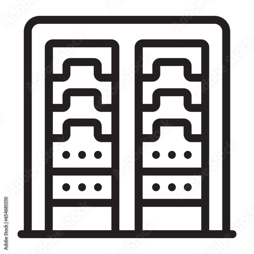 server room line icon