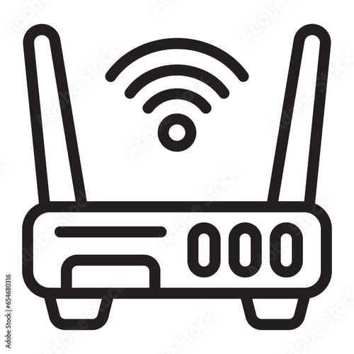 wireless network line icon