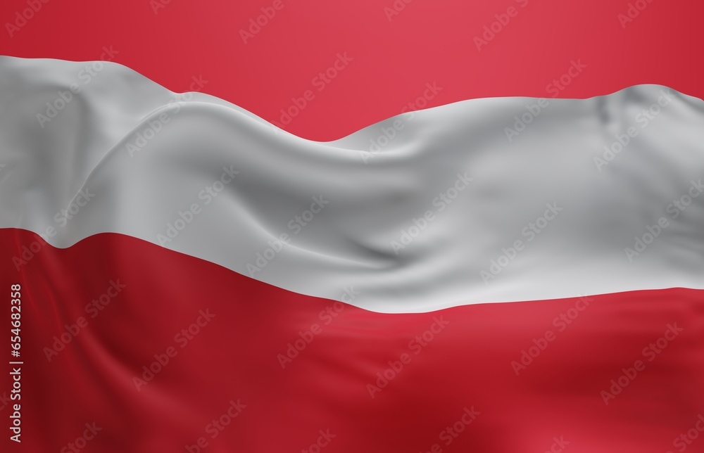Obraz premium Abstract Poland Flag 3D Render Background (3D Artwork)