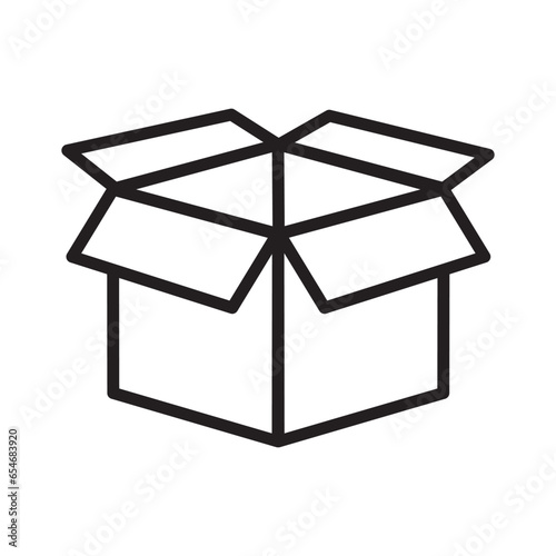 open box package symbol icon vector design illustration