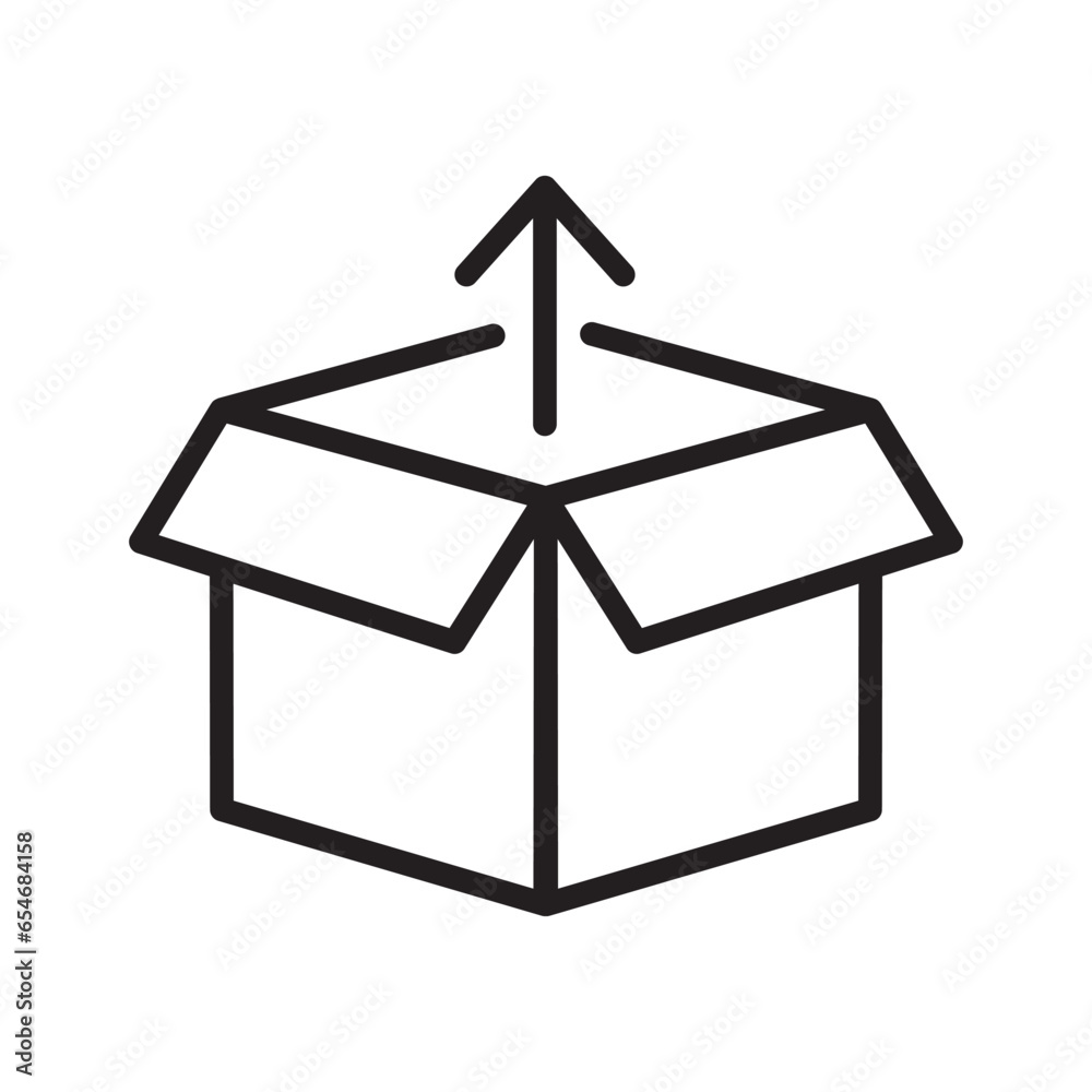open box package symbol icon vector design illustration open box package symbol icon vector design illustration
