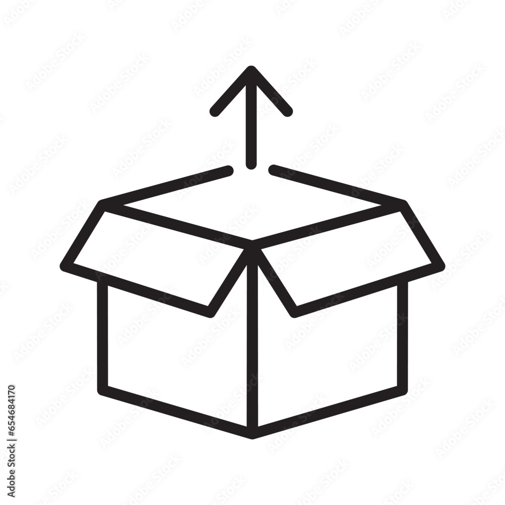 open box package symbol icon vector design illustration open box package symbol icon vector design illustration