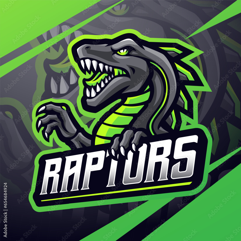 Raptor esport mascot logo design