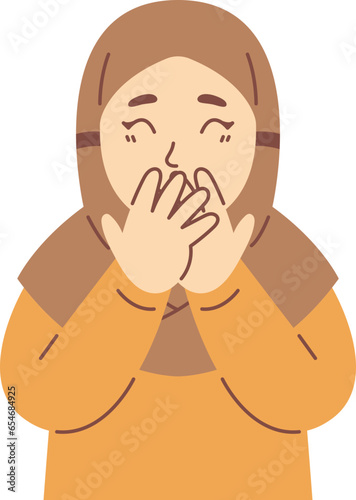 Cute Hijab Girl Illustration