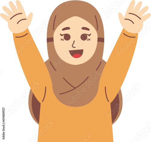 Cute Hijab Girl Illustration