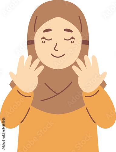 Cute Hijab Girl Illustration